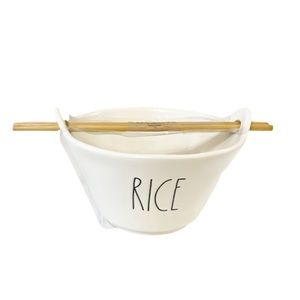 NEW Rae Dunn RICE Bowl with Chopsticks 🥢